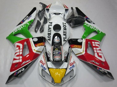 2006-2007 Honda CBR1000RR Motorcycle Fairings - White Red Green Yellow Black Givi PlayBoy Canada for Sale