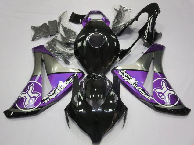 2008-2011 Honda CBR1000RR Motorcycle Fairings - Purple Grey Glossy Black Canada for Sale