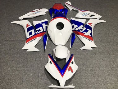 2012-2016 Honda CBR1000RR Motorcycle Fairings - White Red Blue Tyco Canada for Sale