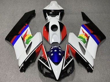2004-2005 Honda CBR1000RR Motorcycle Fairings - White Red Blue Glossy Black Star Canada for Sale