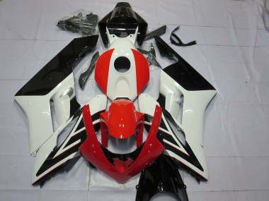 2004-2005 Honda CBR1000RR Motorcycle Fairings - White Red Glossy Black Stripe Canada for Sale