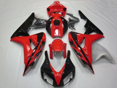2006-2007 Honda CBR1000RR Motorcycle Fairings - Red Glossy Black OEM Style No Decals Canada for Sale