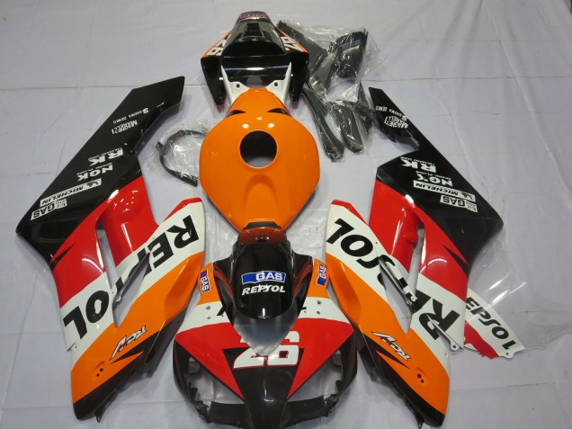 2004-2005 Honda CBR1000RR Motorcycle Fairings - Orange White Red Glossy Black Repsol 26 Canada for Sale