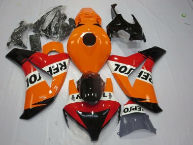2008-2011 Honda CBR1000RR Motorcycle Fairing - Orange White Red Glossy Black Repsol Canada for Sale