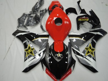 2008-2011 Honda CBR1000RR Motorcycle Fairings - White Red Glossy Black RockStar Style Canada for Sale