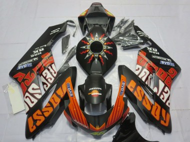 2004-2005 Honda CBR1000RR Motorcycle Fairings - Matte Black Orange Rossi Canada for Sale