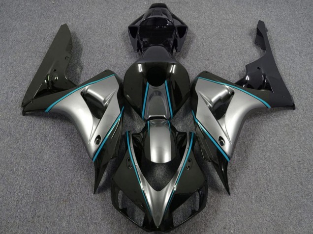 2006-2007 Honda CBR1000RR Motorcycle Fairings - Silver Blue Glossy Black Pinstripe Canada for Sale