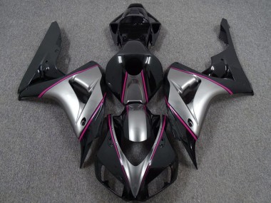 2006-2007 Honda CBR1000RR Motorcycle Fairings - Silver Pink Glossy Black Pinstripe Canada for Sale