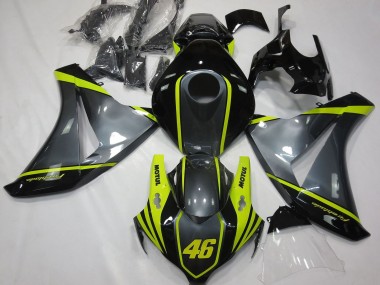 2008-2011 Honda CBR1000RR Motorcycle Fairings - Grey Yellow Glossy Black 46 Canada for Sale