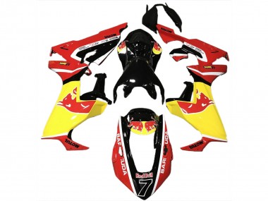 2017-2023 Honda CBR1000RR Motorcycle Fairings - Glossy Black Yellow Red Bull Canada for Sale