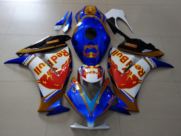 2012-2016 Honda CBR1000RR Motorcycle Fairings - White Blue Gold Red Bull Canada for Sale