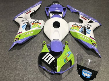2006-2007 Honda CBR1000RR Motorcycle Fairings - White Blue Green Glossy Black Toy Story Canada for Sale