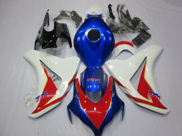 2008-2011 Honda CBR1000RR Motorcycle Fairings - White Blue Red HRC Canada for Sale