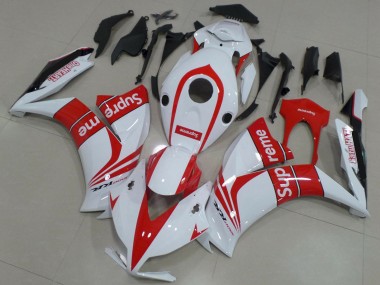 2012-2016 Honda CBR1000RR Motorcycle Fairings - White Red Supreme Canada for Sale