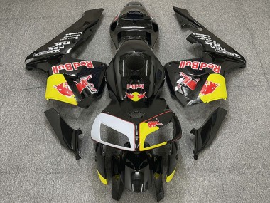 2005-2006 Honda CBR600RR Motorcycle Fairings - Black Yellow White Red Bull Canada for Sale