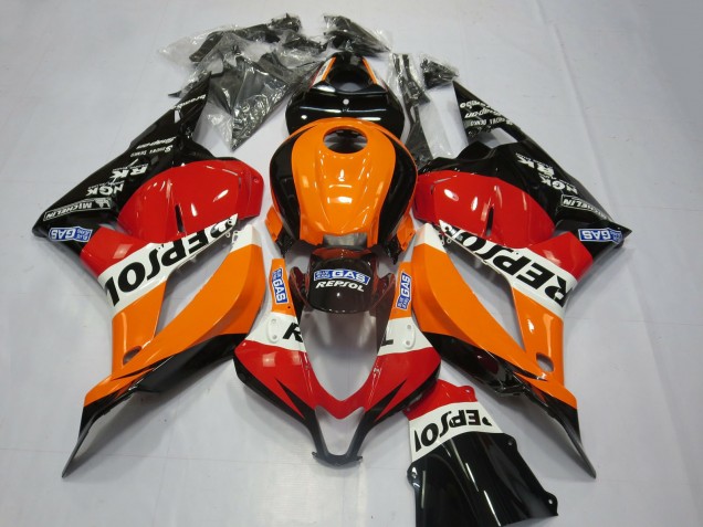 2009-2012 Honda CBR600RR Motorcycle Fairing Kits - Orange White Red Glossy Black Repsol Canada for Sale