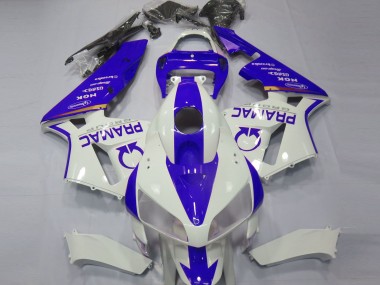 2005-2006 Honda CBR600RR Motorcycle Fairings - White Blue Pramac Canada for Sale