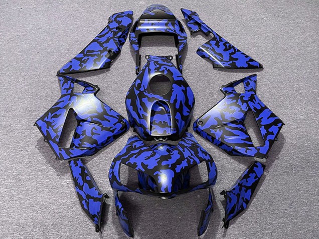 2003-2004 Honda CBR600RR Motorcycle Fairings - Blue Black Camouflage Canada for Sale