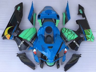 2005-2006 Honda CBR600RR Motorcycle Fairings - Blue Green Black Shark Canada for Sale