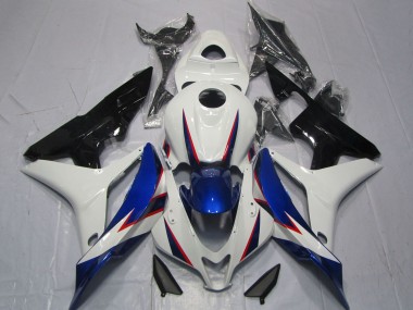 2007-2008 Honda CBR600RR Motorcycle Fairings - White Blue Glossy Black OEM Style Canada for Sale