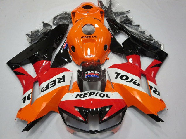 2013-2023 Honda CBR600RR Motorcycle Fairings - Orange White Red Glossy Black Repsol Canada for Sale