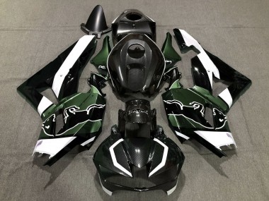 2013-2023 Honda CBR600RR Motorcycle Fairings - Black Carbon Fiber White Green Bull Canada for Sale