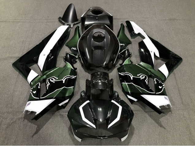 2013-2023 Honda CBR600RR Motorcycle Fairings - Black Carbon Fiber White Green Bull Canada for Sale