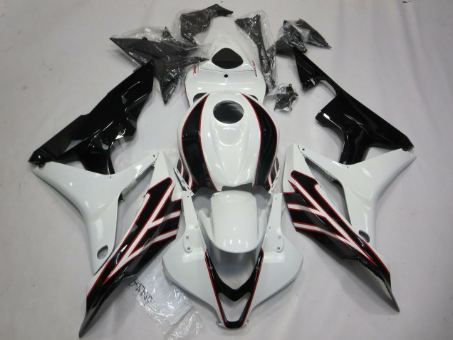 2007-2008 Honda CBR600RR Motorcycle Fairings - White Glossy Black OEM Style Canada for Sale