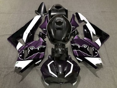2013-2023 Honda CBR600RR Motorcycle Fairings - Black Carbon Fiber White Purple Bull Canada for Sale