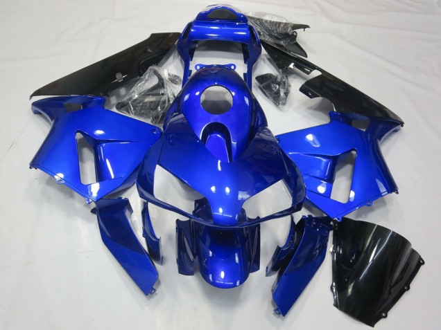 2003-2004 Honda CBR600RR Motorcycle Fairing - Blue Glossy Black Canada for Sale