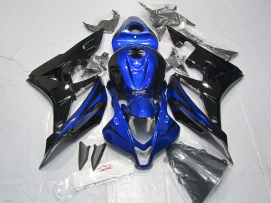2007-2008 Honda CBR600RR Motorcycle Fairing Kits - Blue Glossy Black Canada for Sale