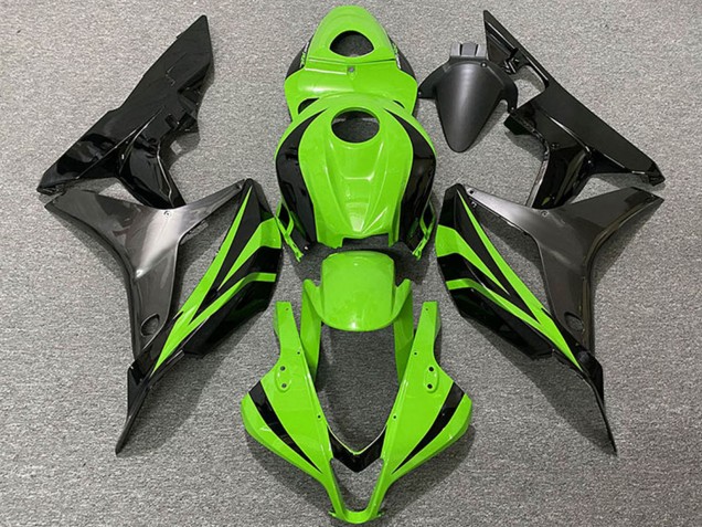 2007-2008 Honda CBR600RR Motorcycle Fairings - Green Glossy Black Grey OEM Style Canada for Sale