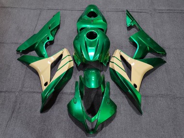 2007-2008 Honda CBR600RR Motorcycle Fairings - Emerald Green Tan Canada for Sale