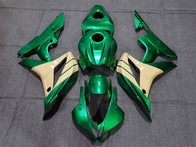 2007-2008 Honda CBR600RR Motorcycle Fairings - Emerald Green Tan Canada for Sale