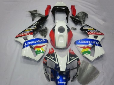 2003-2004 Honda CBR600RR Motorcycle Fairing Kits - White Red Blue Glossy Black EuroBet Canada for Sale