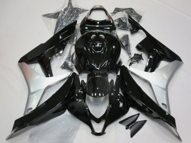 2007-2008 Honda CBR600RR Motorcycle Fairings - Silver Glossy Black Canada for Sale