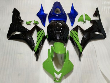 2007-2008 Honda CBR600RR Motorcycle Fairings - Blue Green Glossy Black Canada for Sale