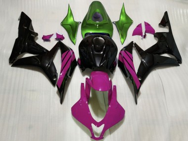 2007-2008 Honda CBR600RR Motorcycle Fairings - Green Pink Glossy Black Canada for Sale
