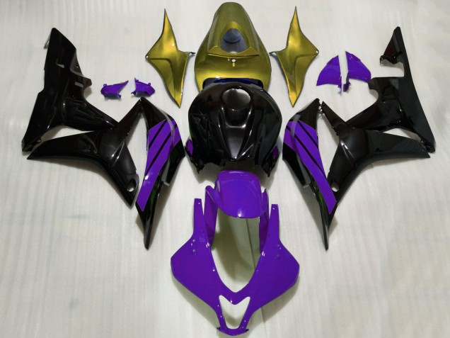 2007-2008 Honda CBR600RR Motorcycle Fairings - Gold Purple Glossy Black Canada for Sale