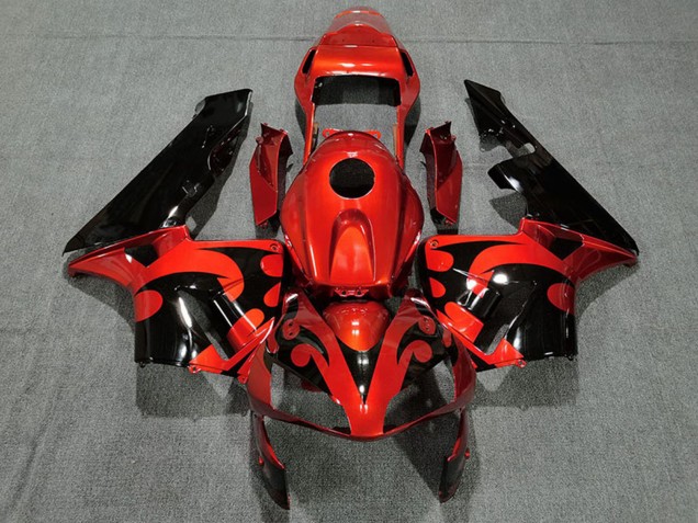 2003-2004 Honda CBR600RR Motorcycle Fairing - Red Glossy Black Canada for Sale