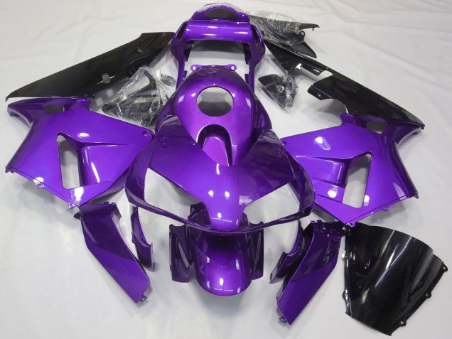 2003-2004 Honda CBR600RR Motorcycle Fairing - Purple Glossy Black Canada for Sale
