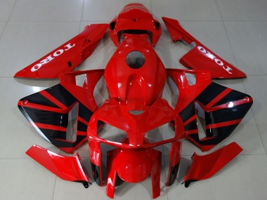 2005-2006 Honda CBR600RR Motorcycle Fairings - Glossy Red Black Canada for Sale