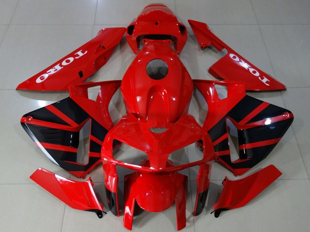 2005-2006 Honda CBR600RR Motorcycle Fairings - Glossy Red Black Canada for Sale
