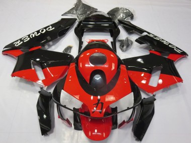 2003-2004 Honda CBR600RR Motorcycle Fairings - Red Glossy Black Power Canada for Sale