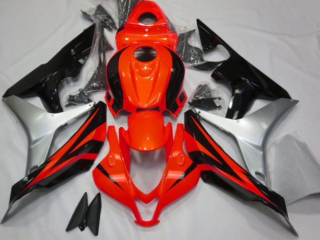 2007-2008 Honda CBR600RR Motorcycle Fairing - Silver Red Glossy Black OEM Style Canada for Sale