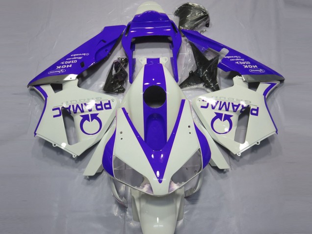 2003-2004 Honda CBR600RR Motorcycle Fairings - White Blue Pramac Canada for Sale