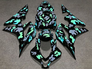2007-2008 Honda CBR600RR Motorcycle Fairings - Green Grey Camouflage Canada for Sale