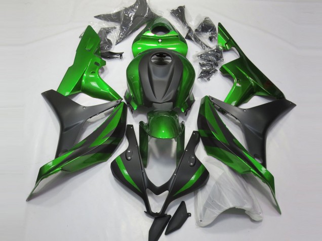 2007-2008 Honda CBR600RR Motorcycle Fairings - Green Matte Black Canada for Sale