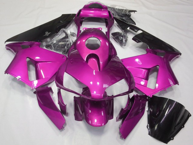2003-2004 Honda CBR600RR Motorcycle Fairings - Hot Pink Glossy Black Canada for Sale