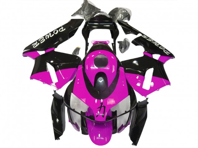 2003-2004 Honda CBR600RR Motorcycle Fairings - Hot Pink Glossy Black Power Canada for Sale